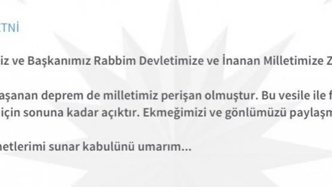 Depremden sonra CİMER'e destek mesajı yağdı