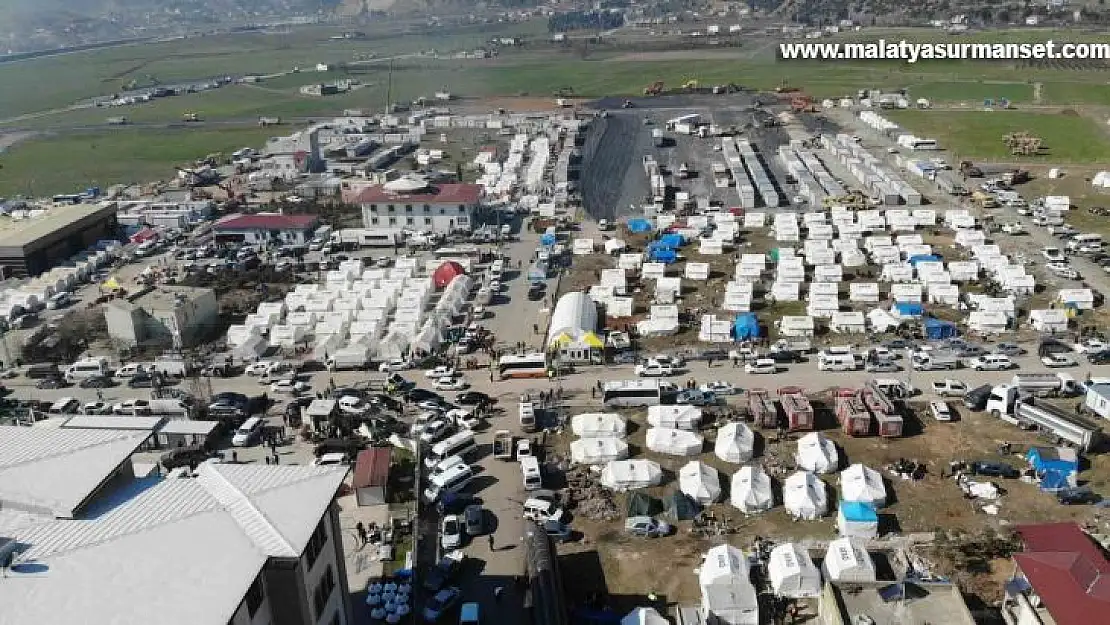 Depremin 7. gününde Nurdağı'nın son hali havadan görüntülendi