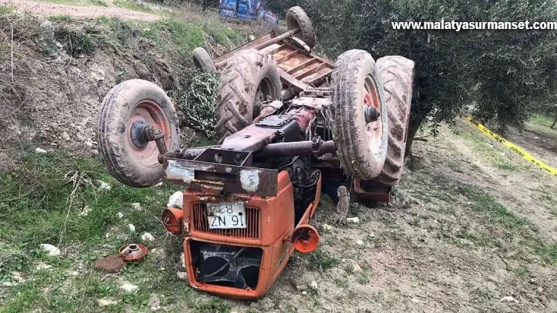 Devrilen traktörün altında kalan çiftçi hayatını kaybetti