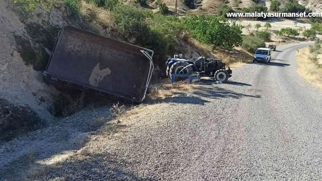 Devrilen traktörün sürücüsü hayatını kaybetti