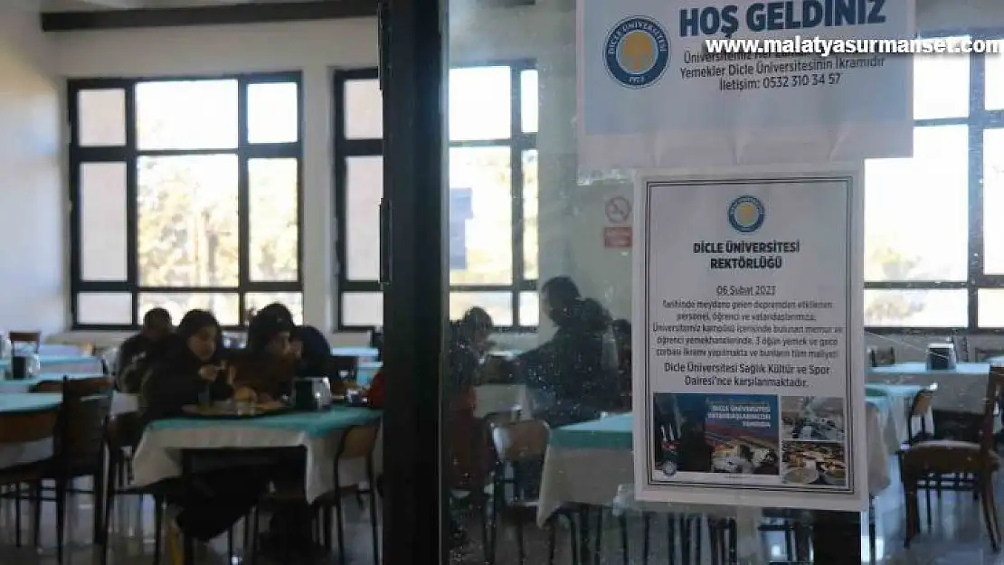 Dicle Üniversitesi depremzedelere kapılarını açtı