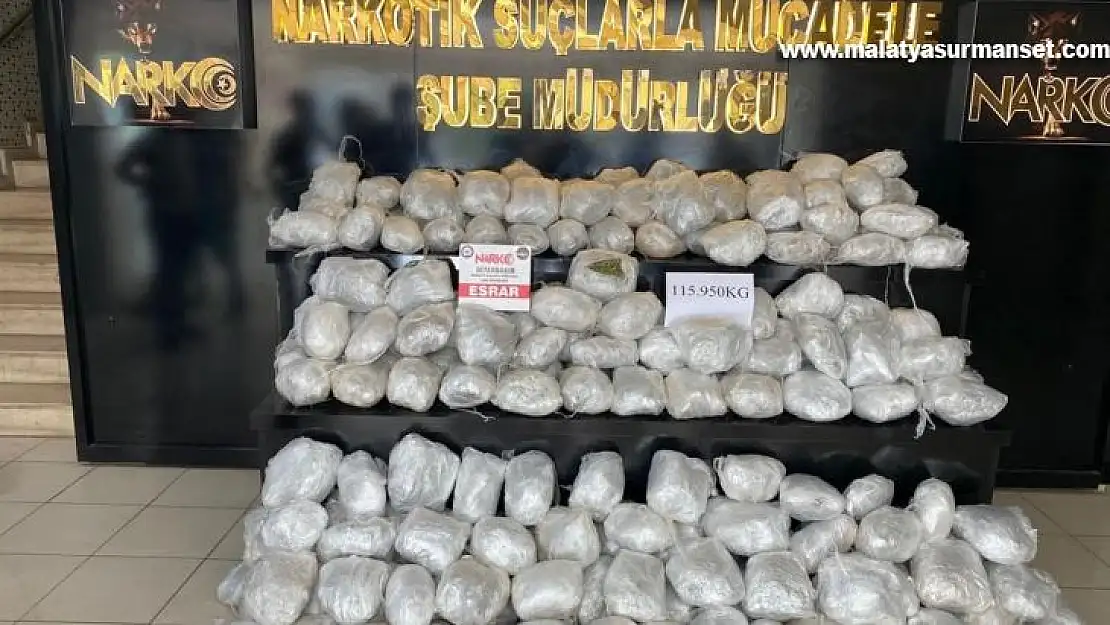 Diyarbakır'da 115 kilogram uyuşturucu madde ele geçirildi