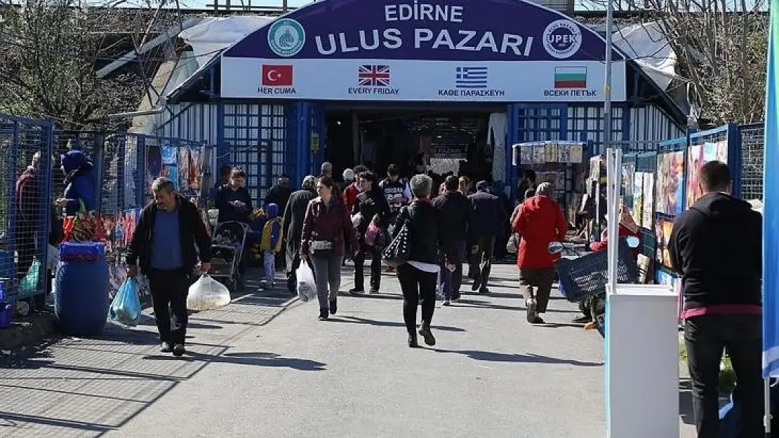 Edirne'de sosyete pazarına korona virüs önlemi