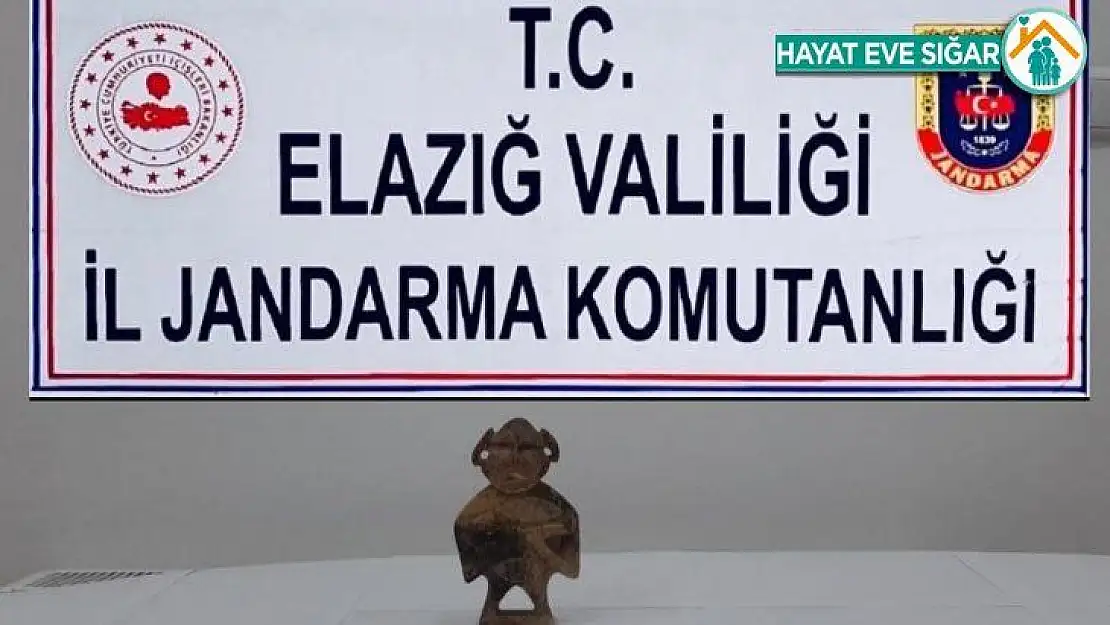 Elazığ'da 'Hitit' dönemine ait heykel ele geçirildi