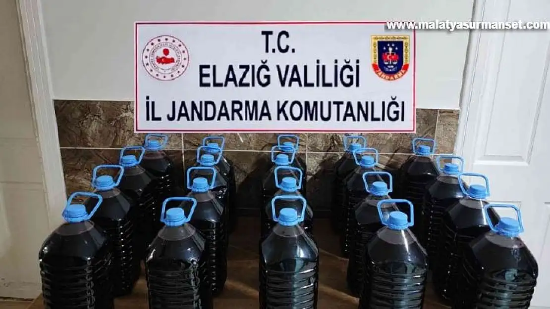 Elazığ'da 100 litre kaçak şarap ele geçirildi