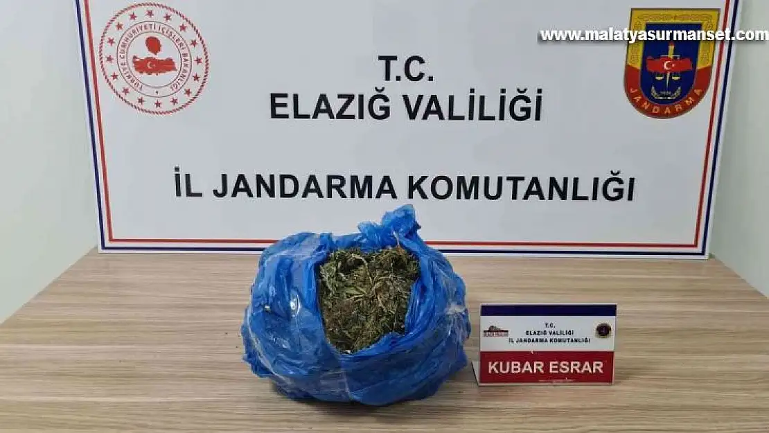 Elazığ'da 2 kilo kubar esrar ele geçirildi: 1 gözaltı