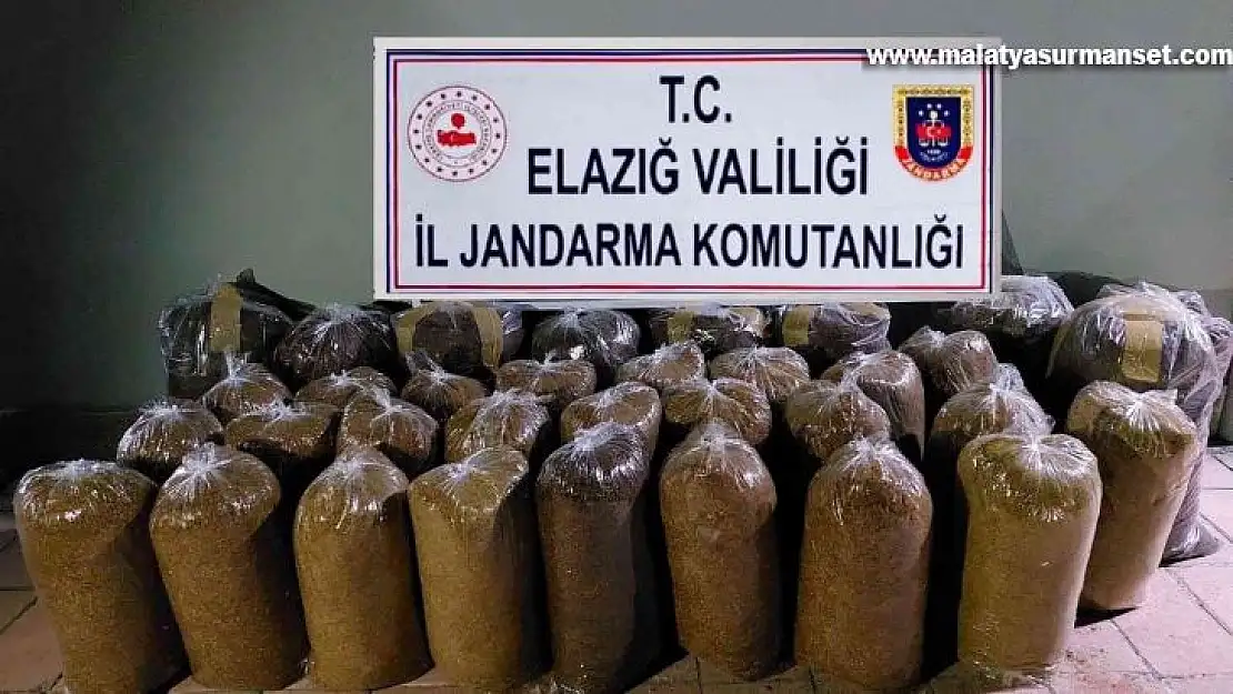 Elazığ'da 215 kilogram kaçak tütün ele geçirildi