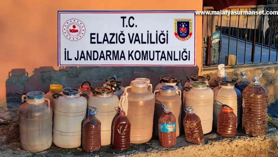 Elazığ'da 395 litre sahte içki ele geçirildi