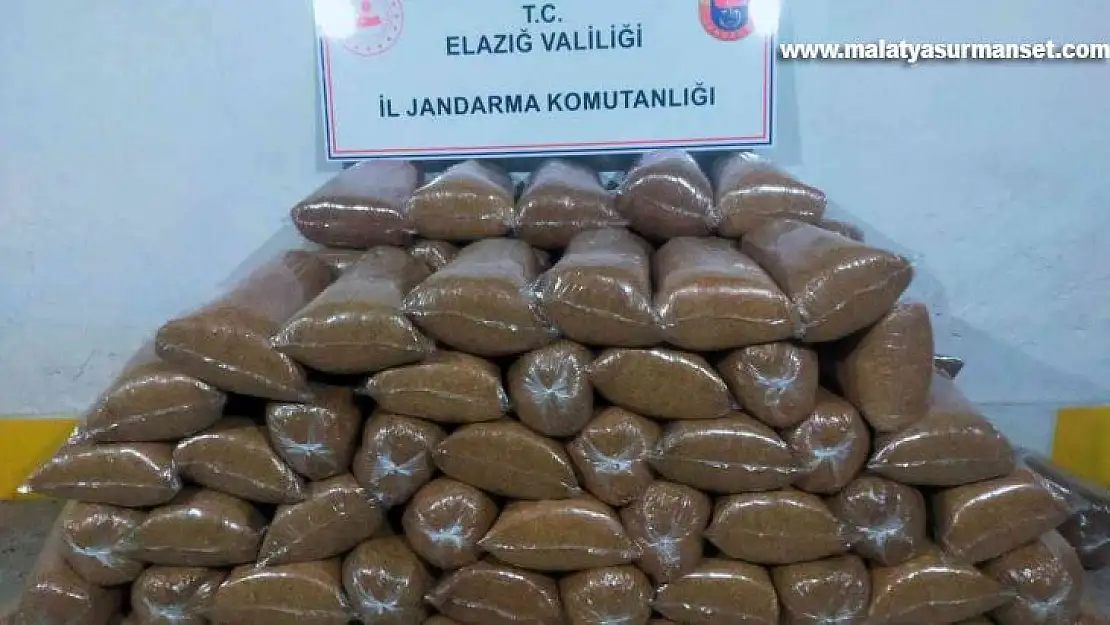 Elazığ'da 648 kilo kaçak tütün ele geçirildi