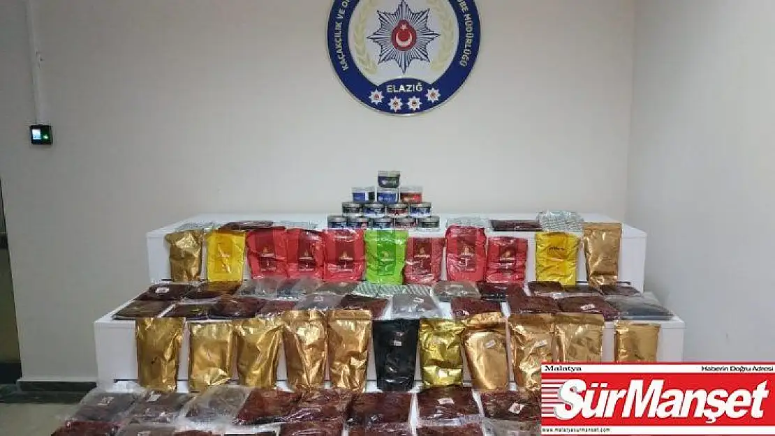 Elazığ'da 70 kilogram kaçak nargile tütünü ele geçirildi