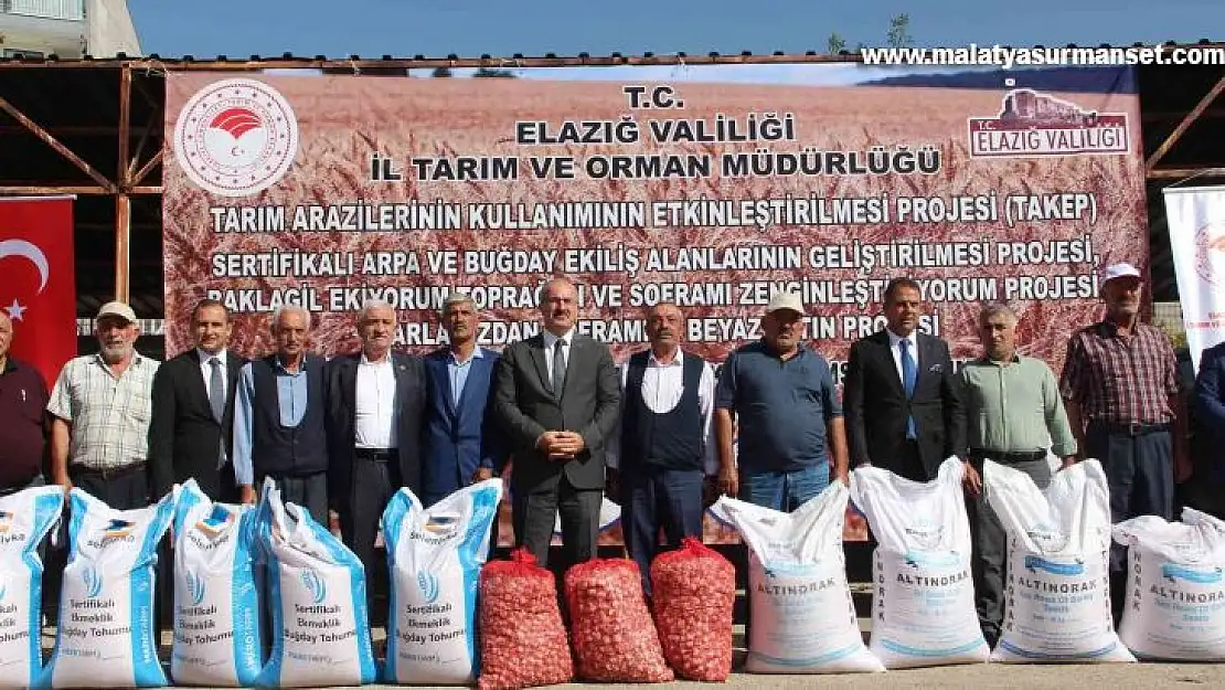 Elazığ'da çiftçiye 6 buçuk milyon liralık hibeli tohum desteği