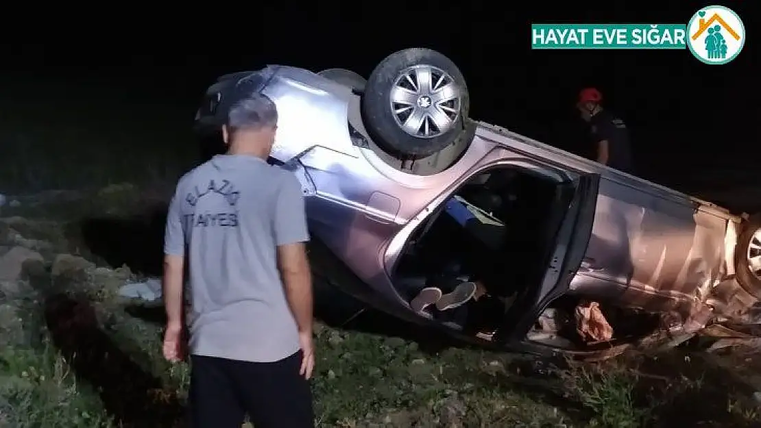 Elazığ'da otomobil takla attı: 1 yaralı