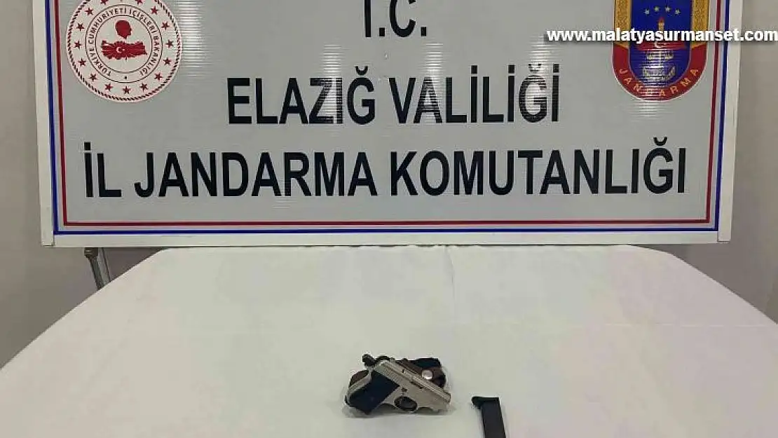 Elazığ'da ruhsatsız tabanca ele geçirildi