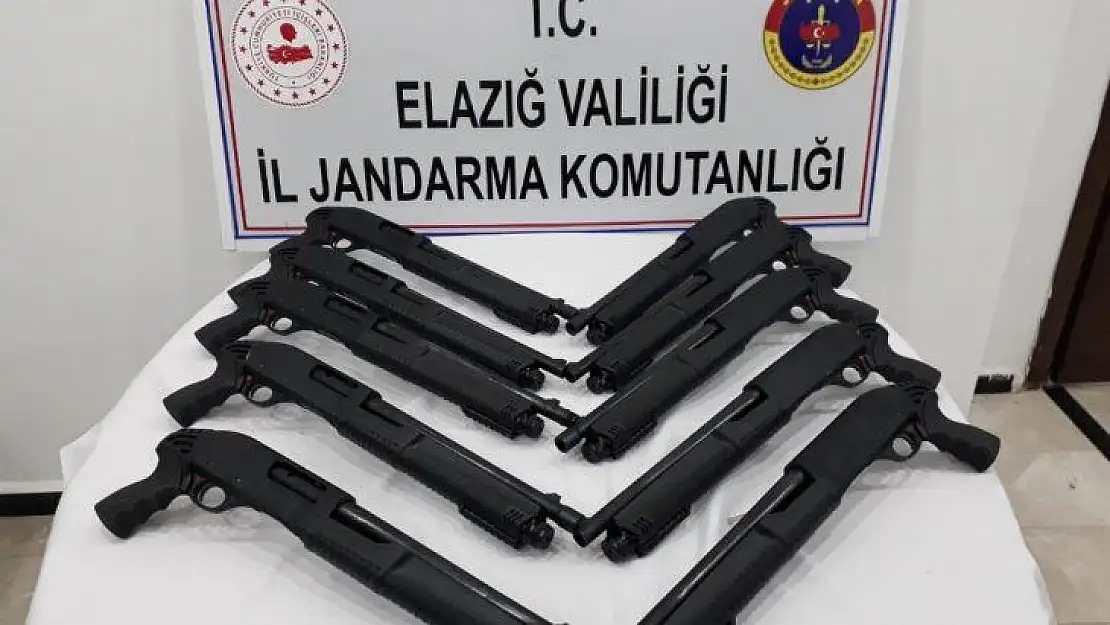 Elazığ'da seri numarasız 10 adet pompalı tüfek ele geçirildi