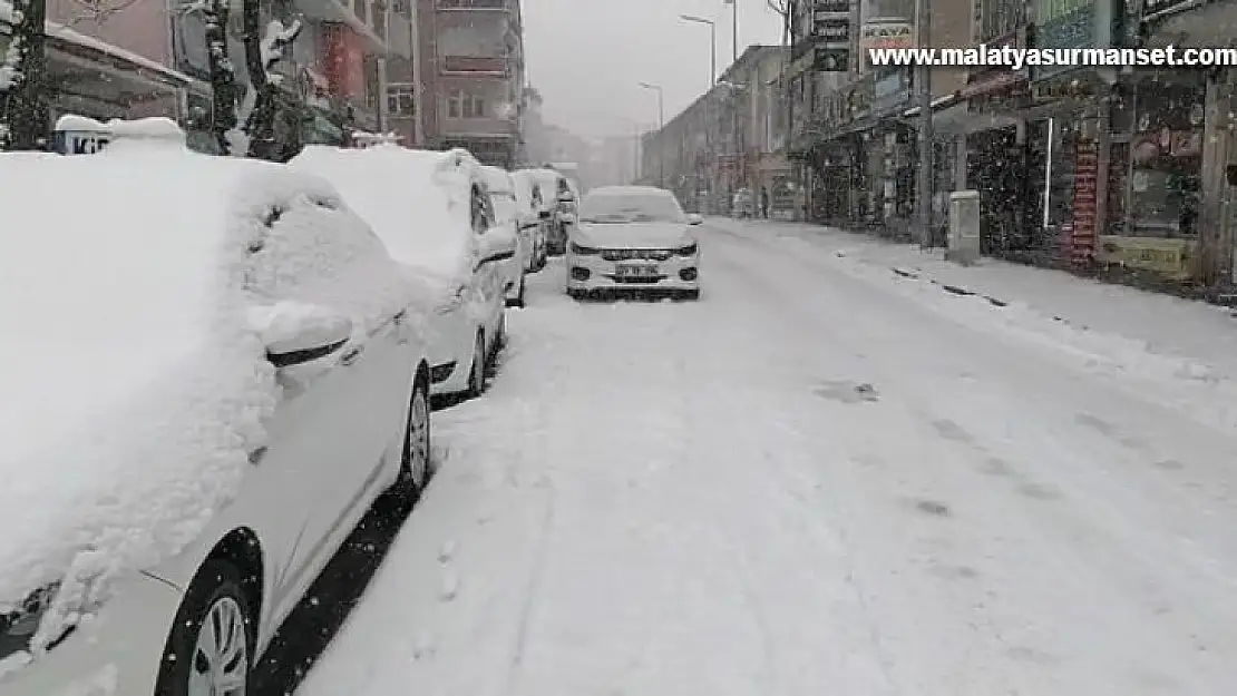 Elazığ'ın ilçelerinde kar yağışı etkili oldu