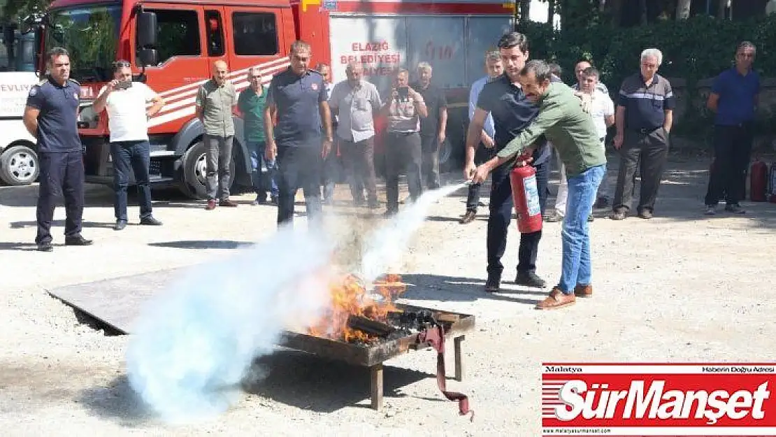 Elazığ itfaiyesinden yangın tatbikatı