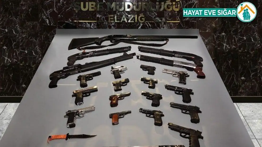 Elazığ polisi bir haftada 99 şüpheli yakaladı, 51 adet silah ele geçirdi