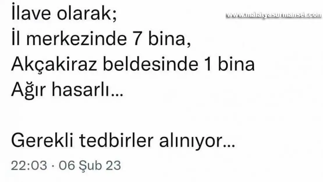 Elazığ Valisi Toraman, '8 bina ağır hasarlı'