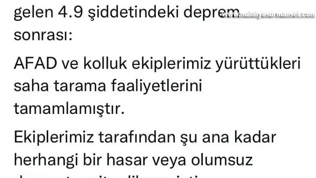 Elazığ Valisi Toraman, 'Saha tarama faaliyetlerini tamamlamıştır'