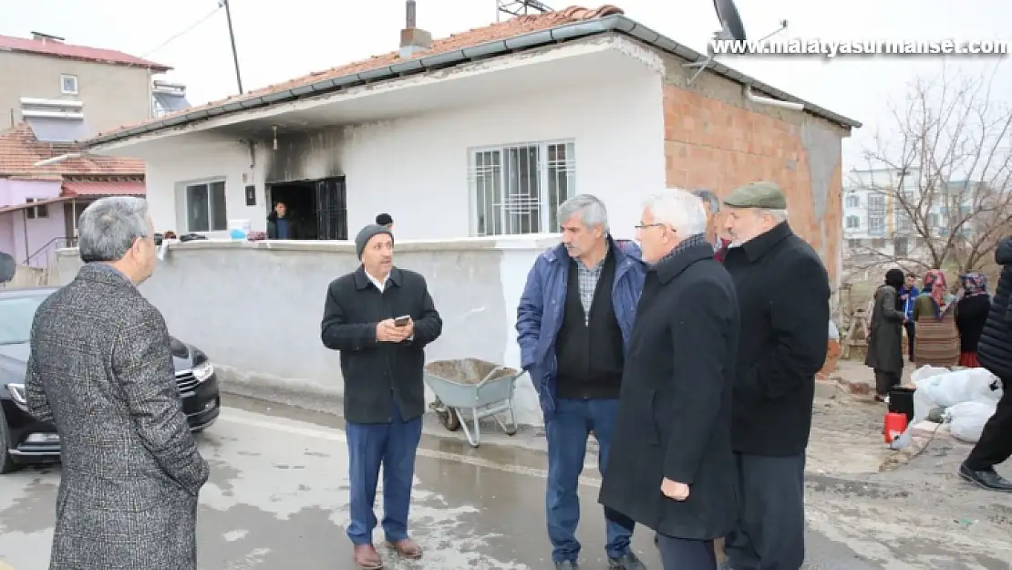 Evi yanan aileye Başkan Güder sahip çıktı