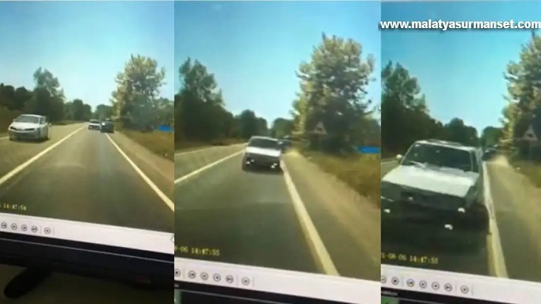 Faciadan dönülen anlar araç kamerasına yansıdı