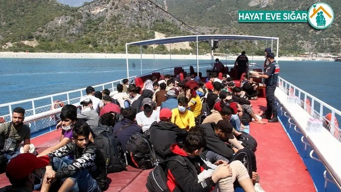 Fethiye'de 97 kaçak göçmen yakalandı