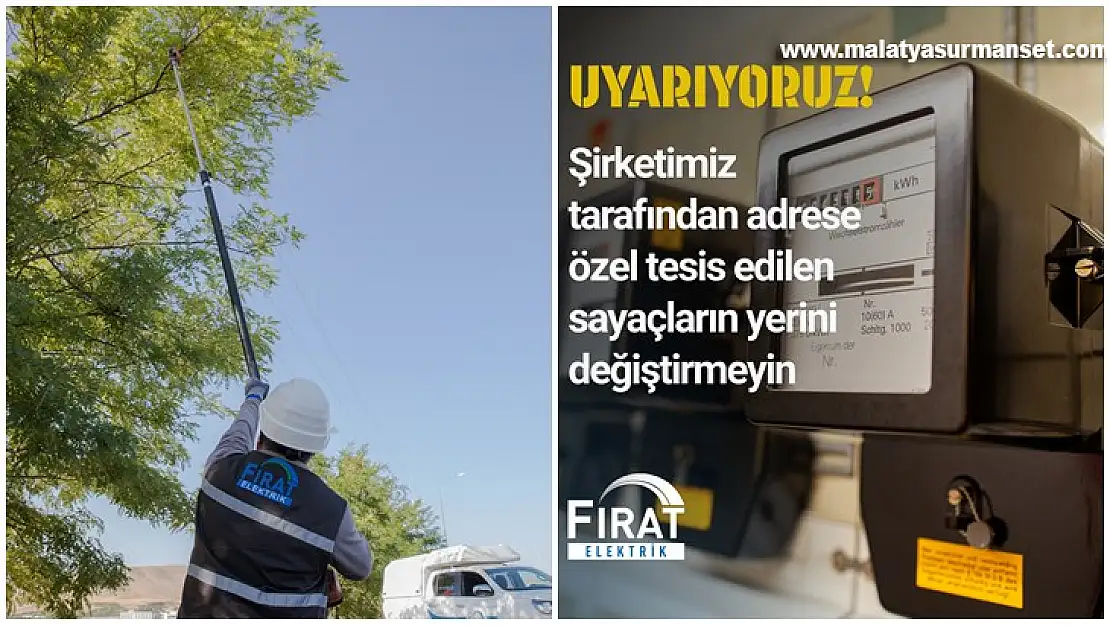 Fırat Edaş Uyarıyor: Elektrik Hattına Müdahale Etmeyin