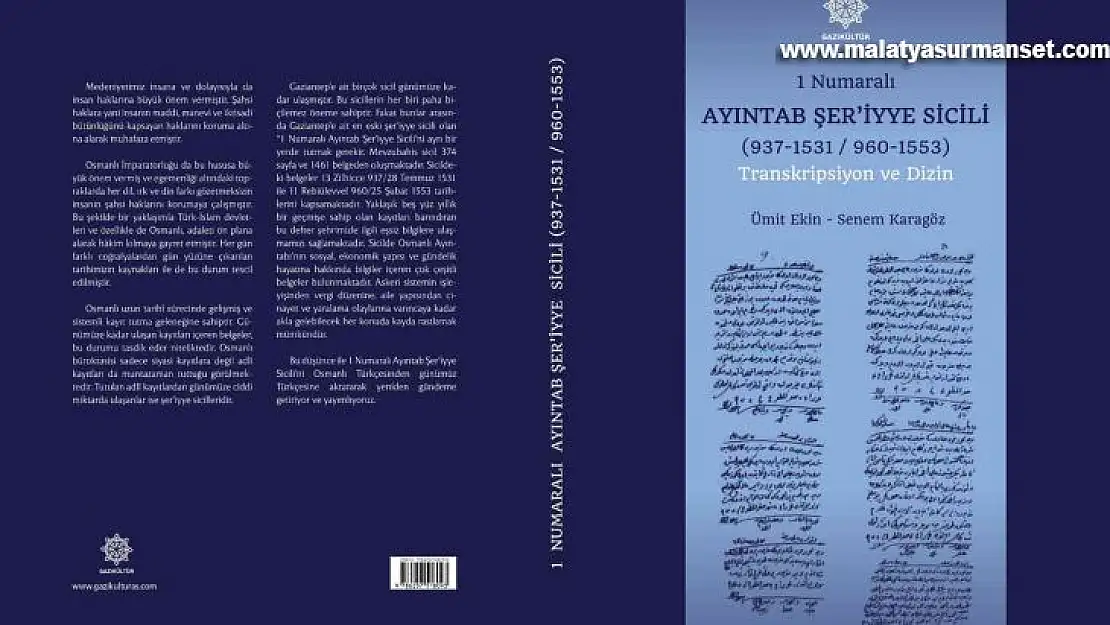 Gaziantep'in davaları kitap oldu