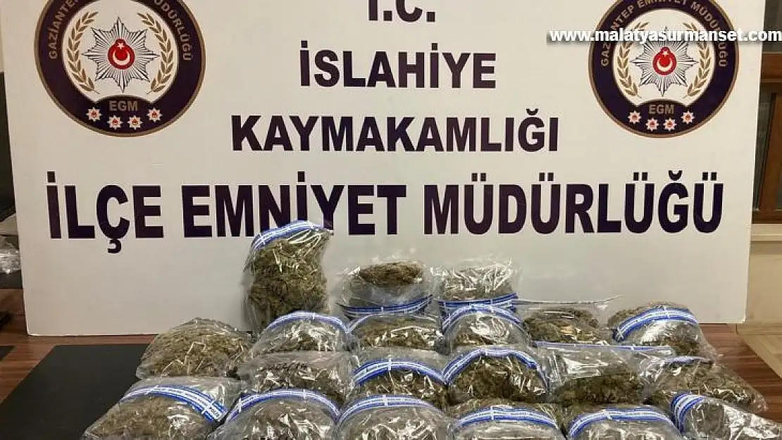 Gaziantep'te 10 kilo 630 gram esrar ele geçirildi