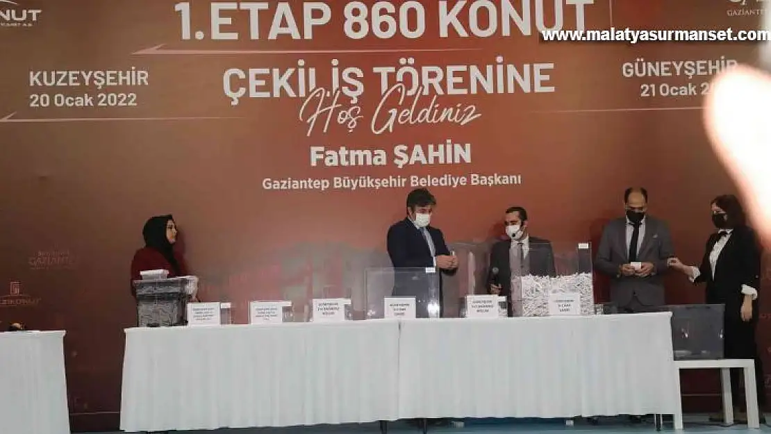 Gaziantep'te 14 bin konut projesinde ilk kuralar çekildi