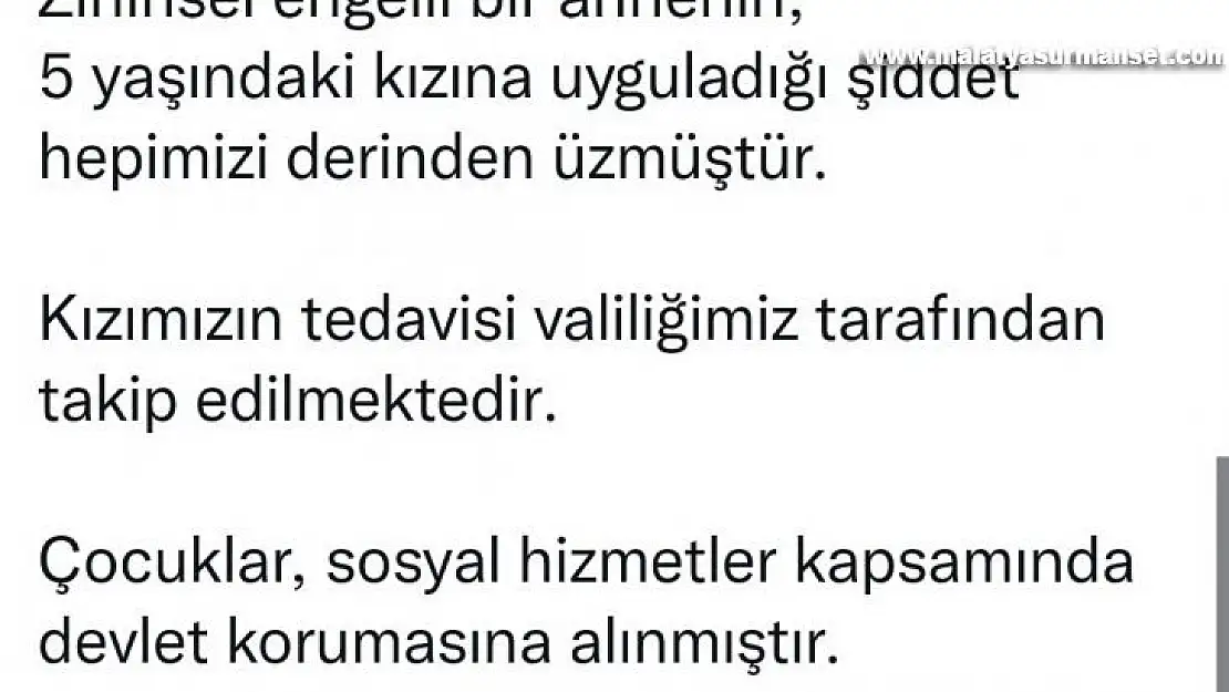 Gaziantep'te 5 yaşındaki kızına işkence eden zihinsel engelli anne tutuklandı