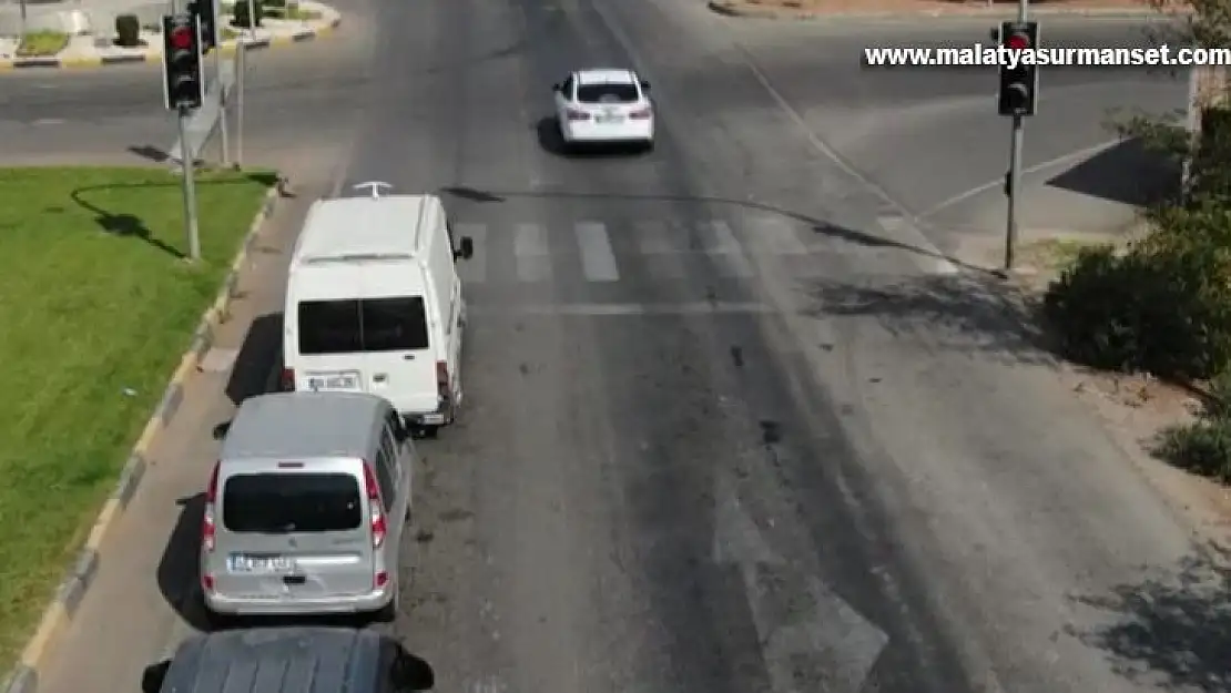 Gaziantep'te dron ile trafik denetimi