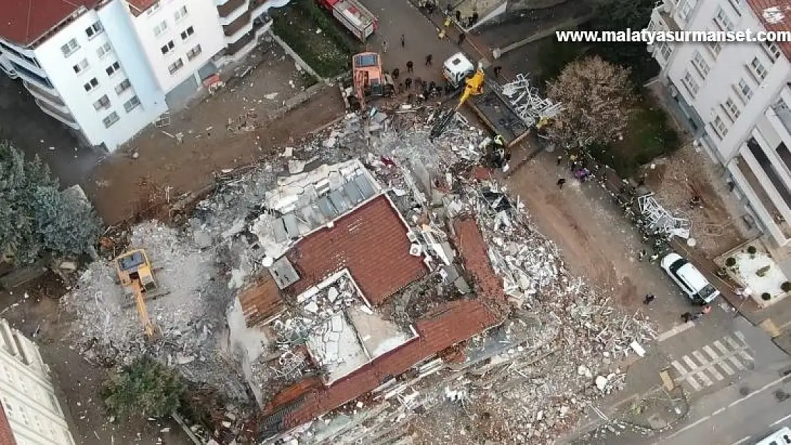 Gaziantep'te yıkılan binalar havadan görüntülendi