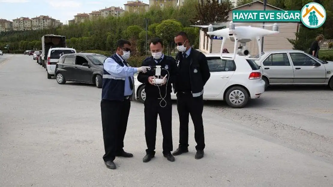 Gölbaşı Belediyesinden Covid-19 mücadelesine droneli çözüm