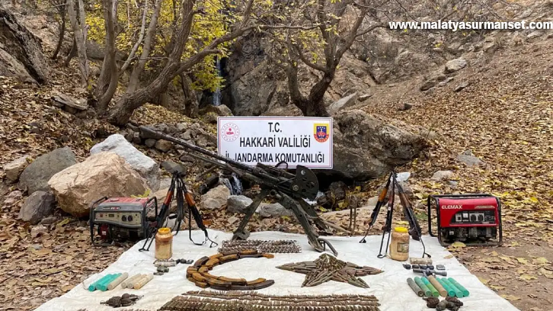 Hakkari'de PKK'ya ait çok sayıda silah ve mühimmat ele geçirildi