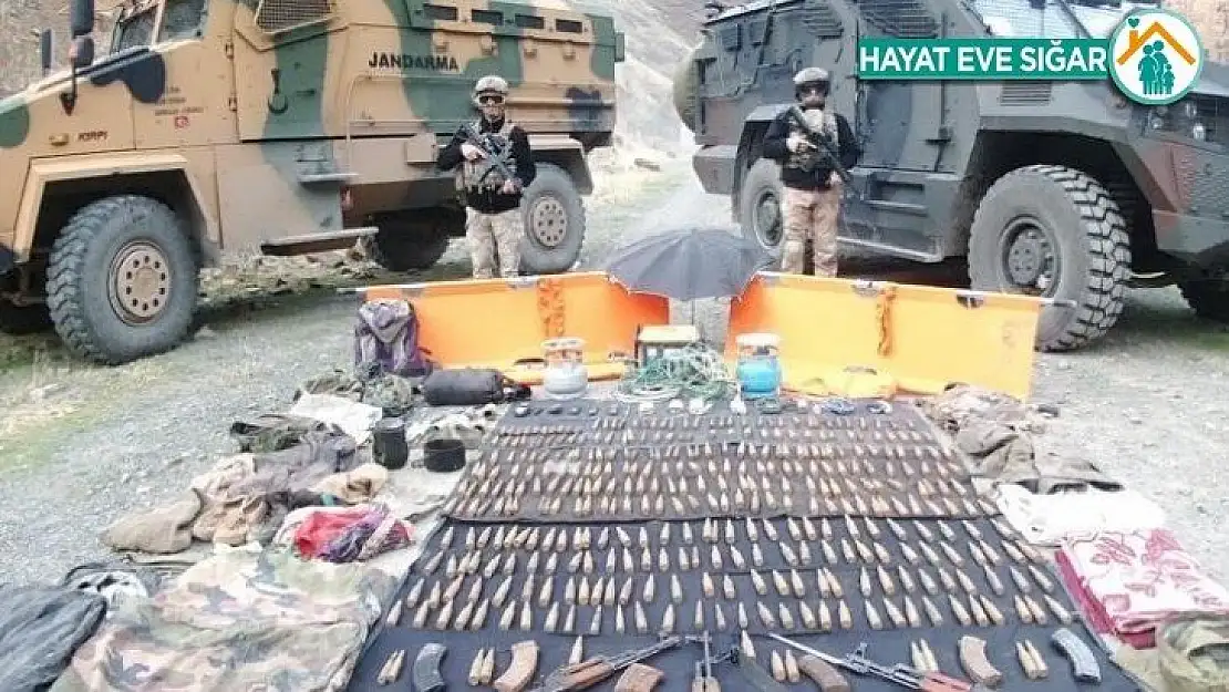 Hakkari'de silah ve mühimmat ele geçirildi