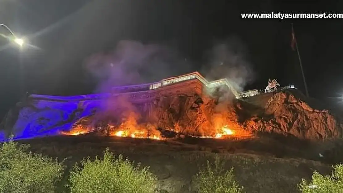 Harput'ta otluk alanda korkutan yangın