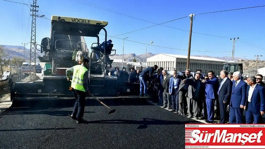 Hekimhan ilçesinde asfaltlama çalışmaları yapılıyor