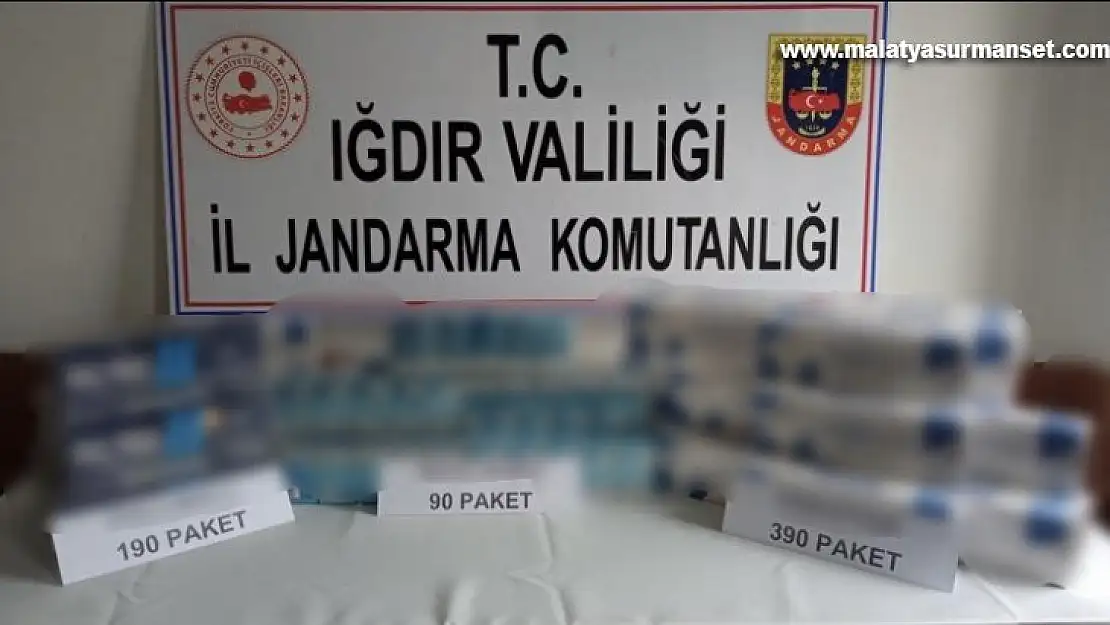 Iğdır'da 900 paket kaçak sigara ele geçirildi