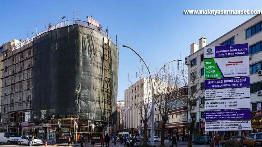 İnönü Caddesi'nde sokak iyileştirme çalışmaları başladı