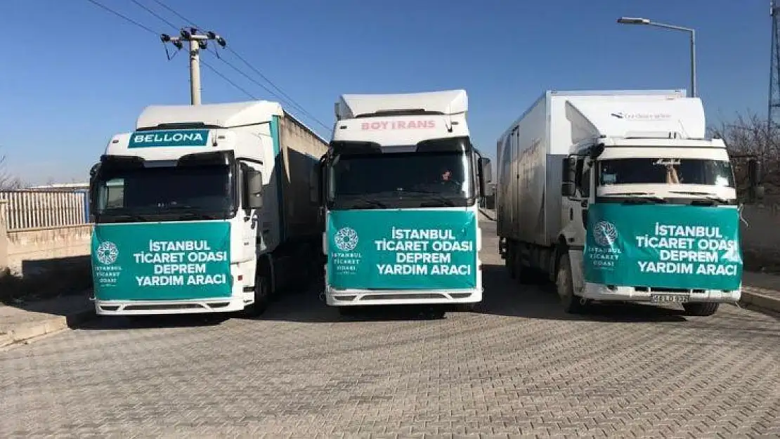 İstanbul Ticaret Odası'nın 20 tır temel ihtiyaç malzemesi Malatya'ya ulaştı