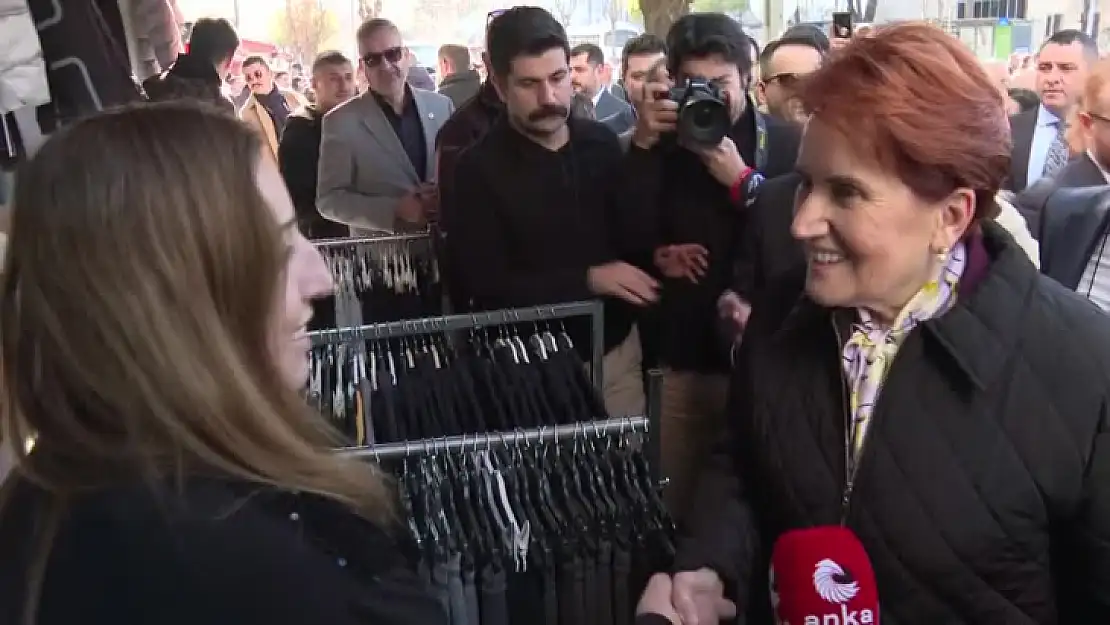 İYİ Parti Genel Başkanı Akşener esnafı ziyaret etti