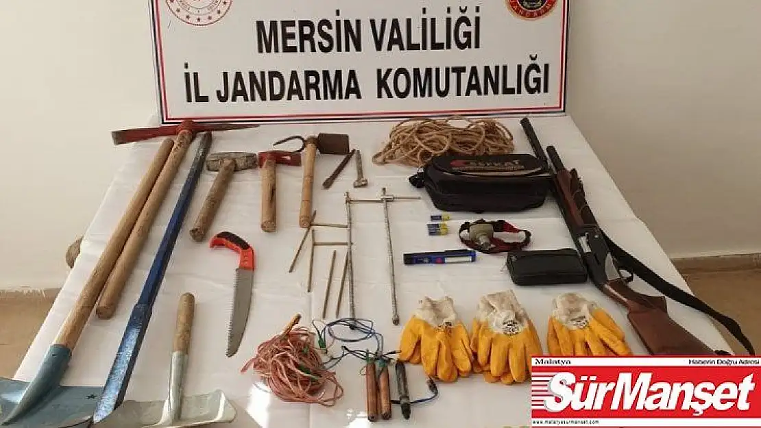 İzinsiz kazı yapan 5 şüpheli suçüstü yakalandı