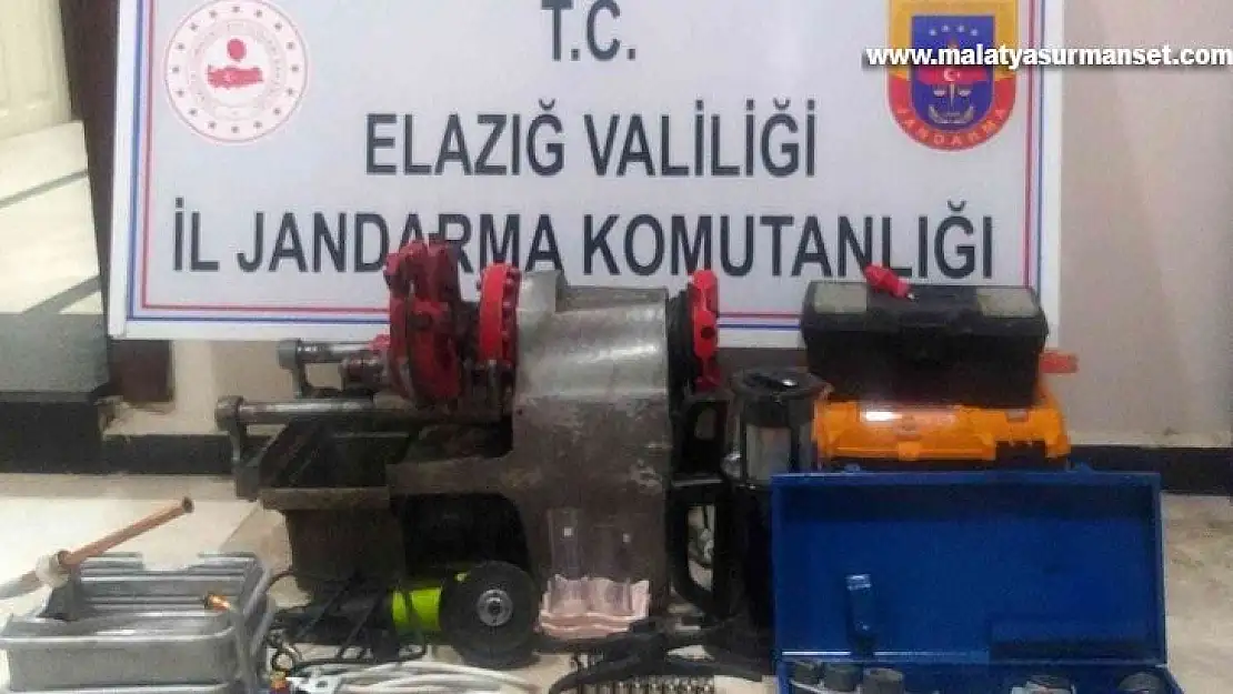 Jandarma tarafından suçüstü yapılan 5 hırsız, gözaltına alındı