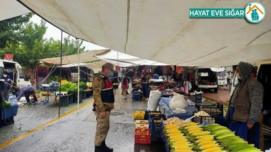 Jandarmadan Pazar yerlerinde sıkı denetim