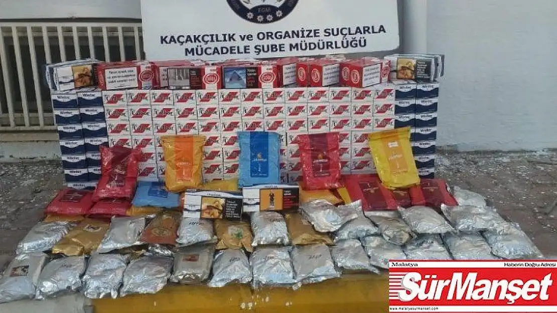Kaçak nargile tütünleri ile makaronlar ele geçirildi