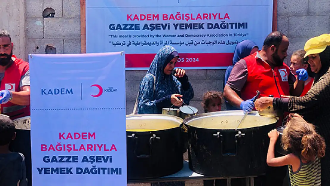 Kadem'den Kızılay'ın Gazze'deki Aşevine Destek