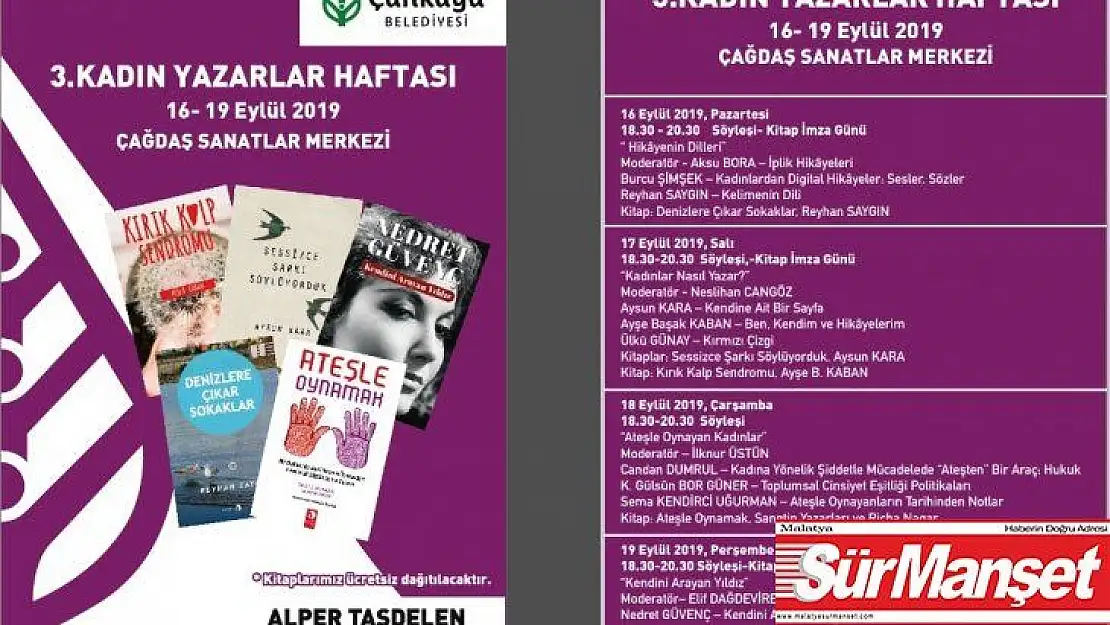 Kadın yazarlar 3. kez bir arada