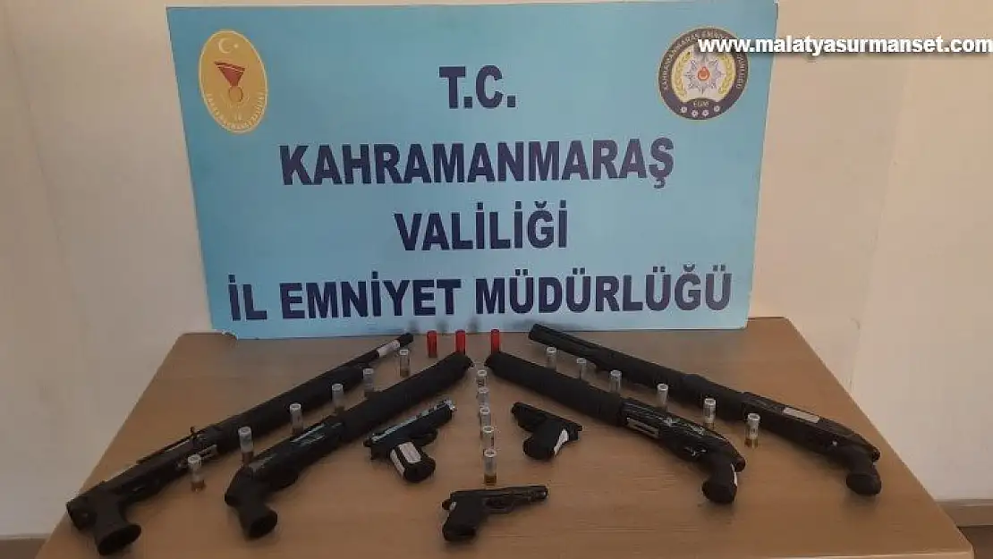 Kahramanmaraş'ta 19 silah ele geçirildi