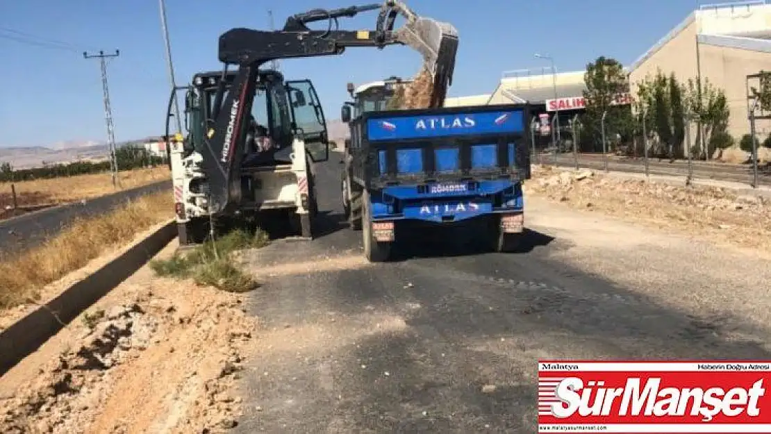 Kahta OSB bağlantı yolu onarılıyor